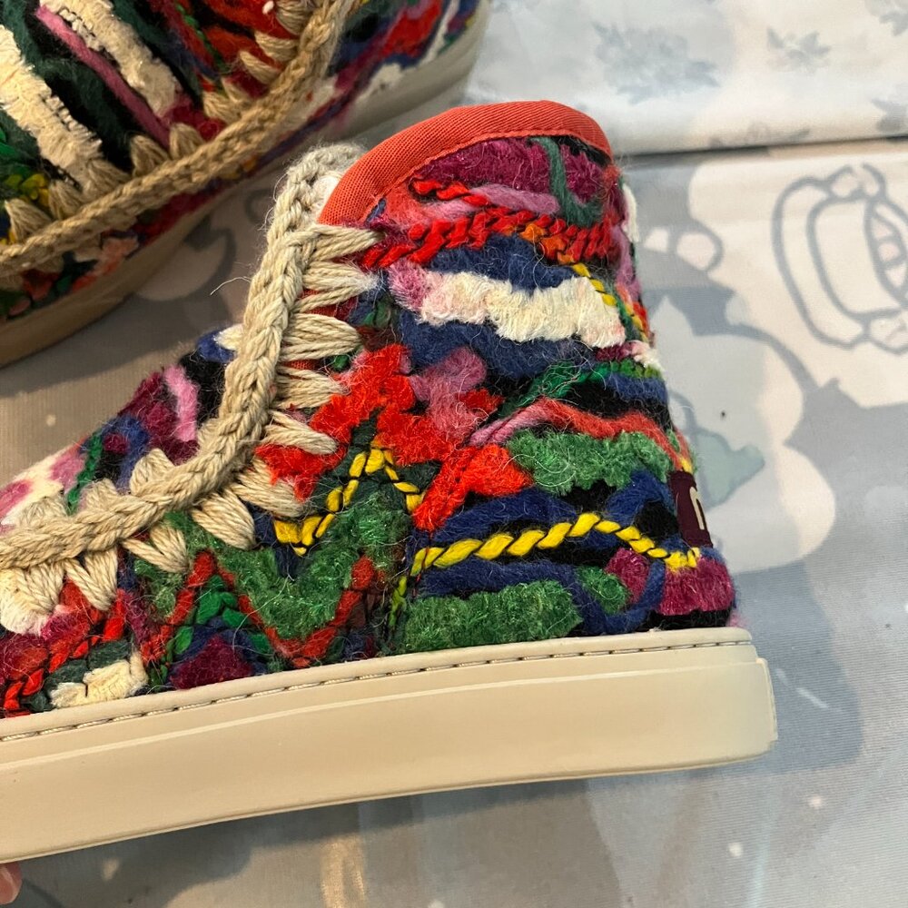 Mou Ethnic Style Woven Snow Boots - Picture 3 of 7
